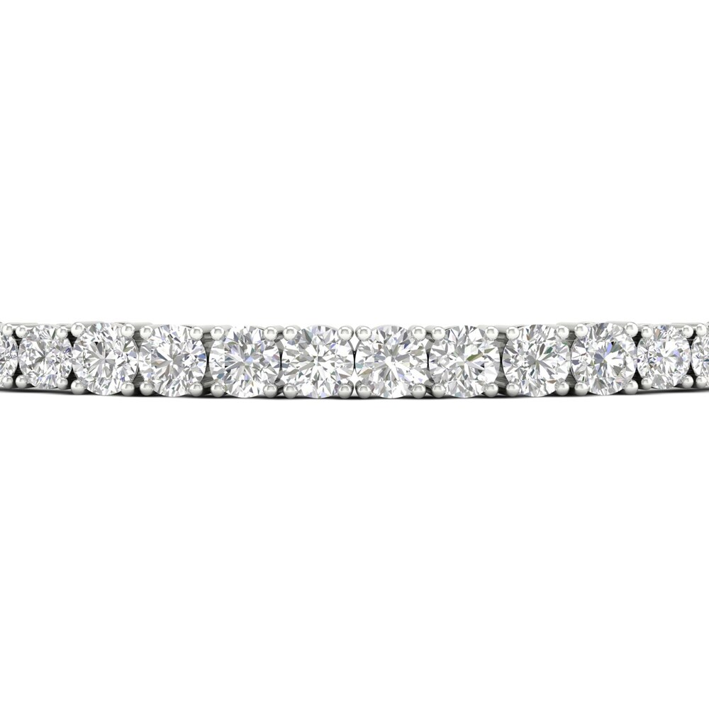 Lab-Created Diamond Bolo Bracelet 5 ct tw Round 14K White Gold DEpbS5kI