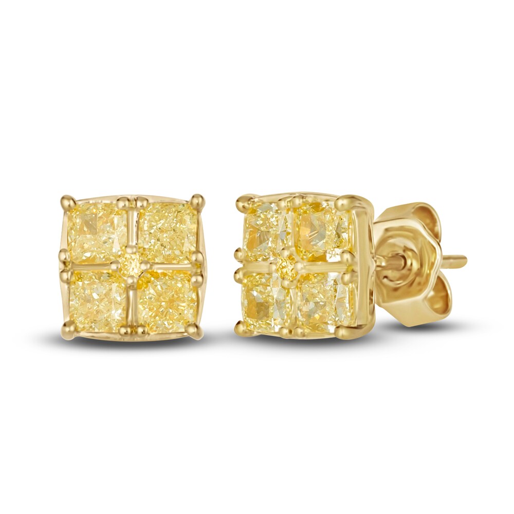 Le Vian Sunny Yellow Diamond Earrings 1-1/2 ct tw Round 14K Honey Gold DS1dCyX0