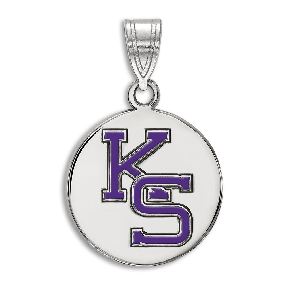 Kansas State University Enamel Charm Sterling Silver DZFvbnkS