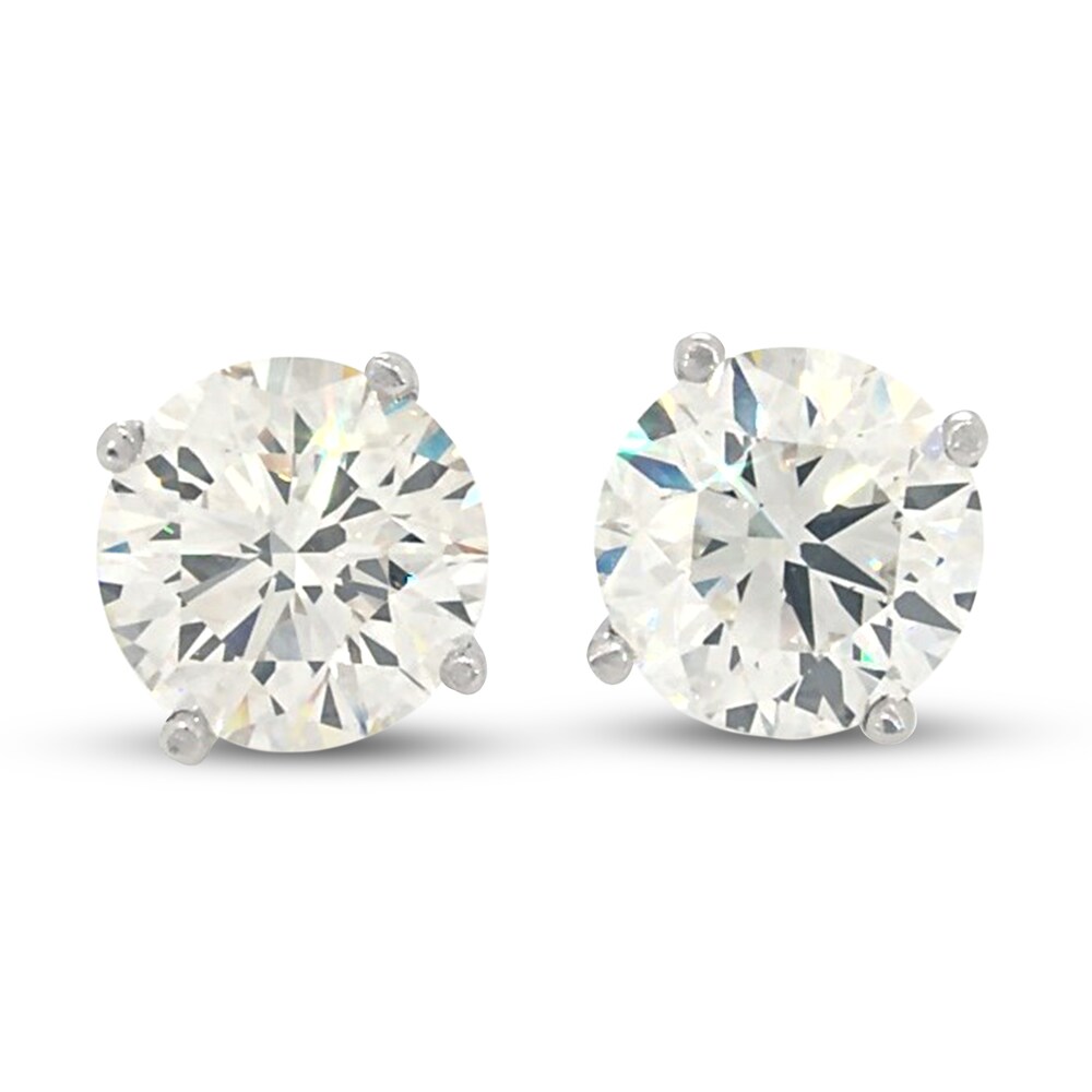 Diamond Stud Earrings 4-3/8 ct tw Round 14K White Gold DgI0RYWc