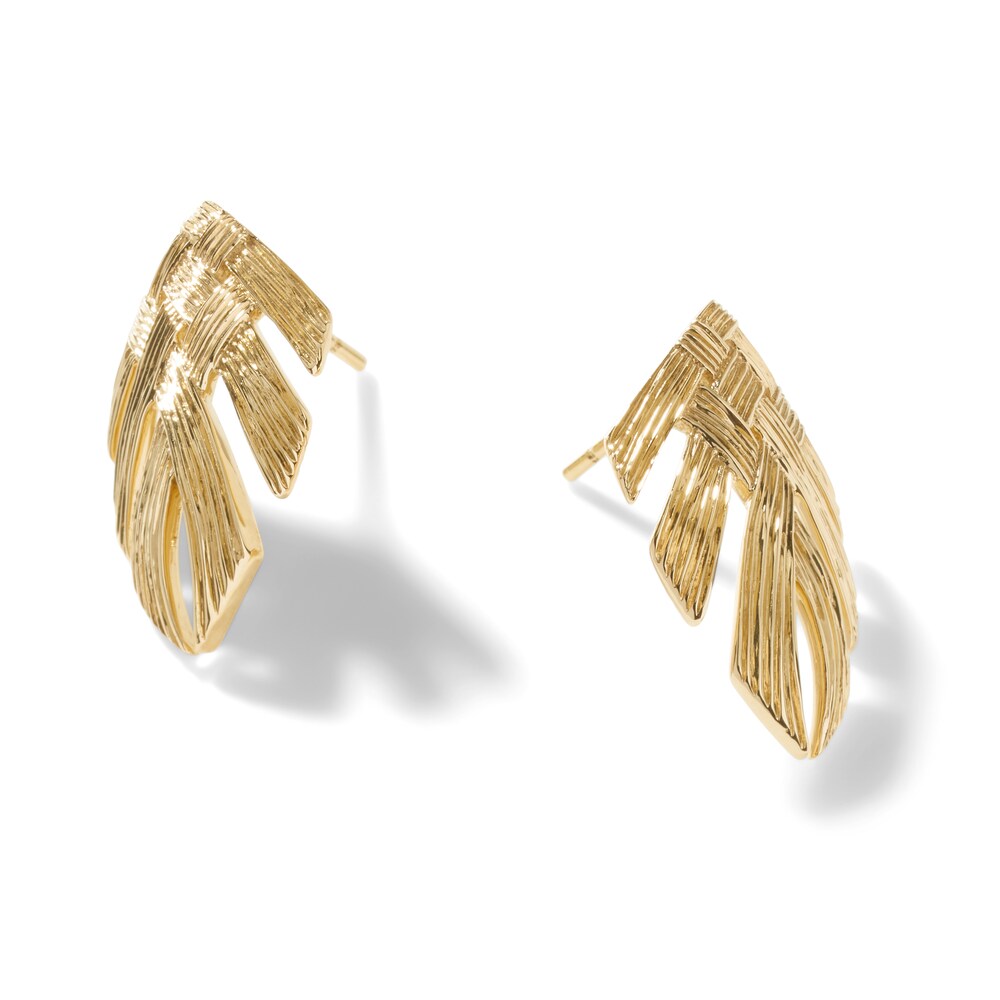 John Hardy Bamboo Dangle Earrings 18K Yellow Gold DqxCb2N1