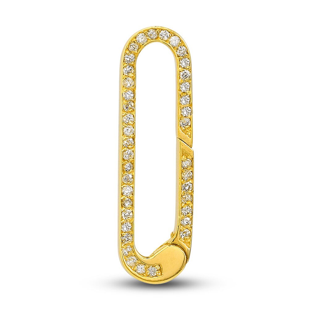 Oval Push Charm 1/5 ct tw Diamond 14K Yellow Gold DvnNqgJh [DvnNqgJh]