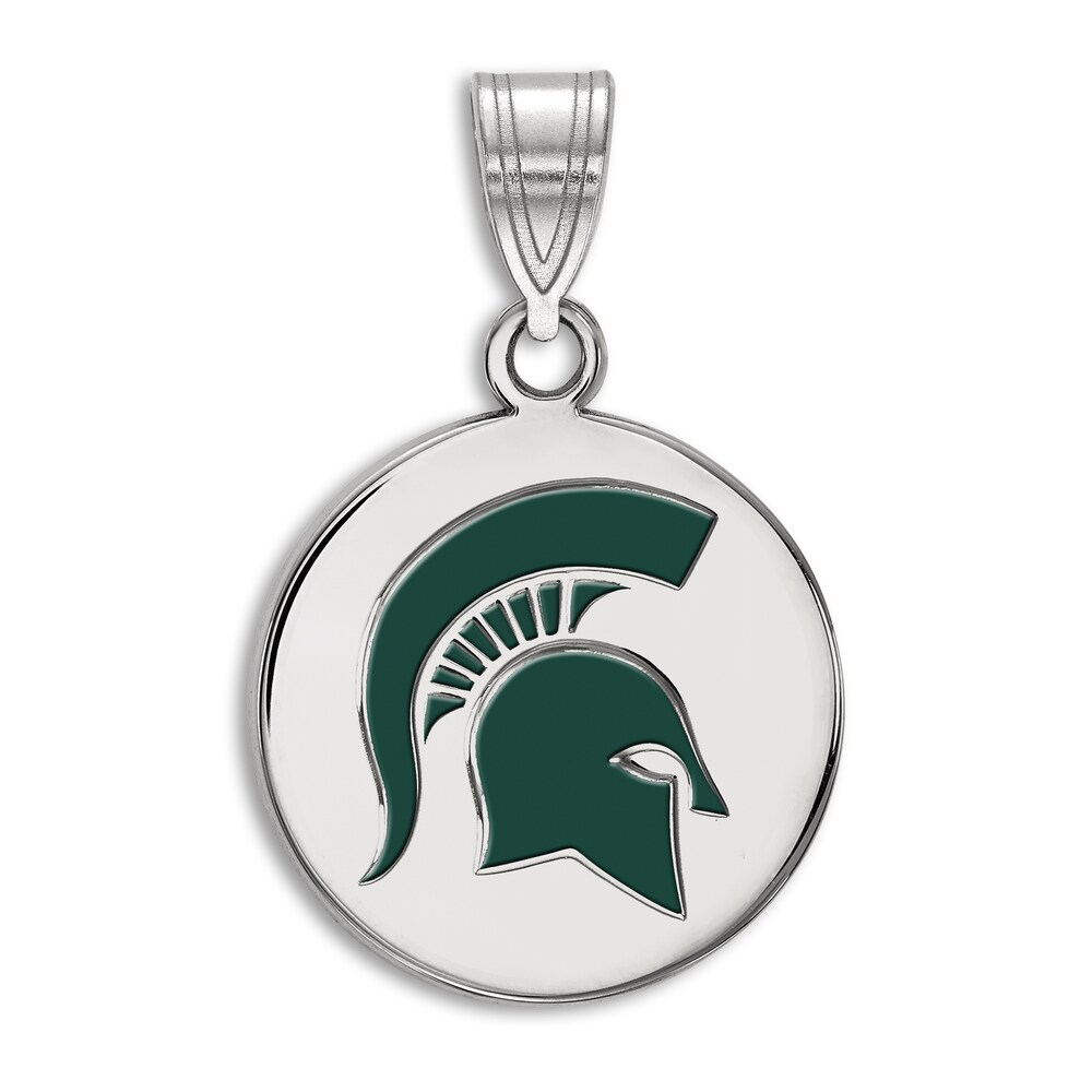 Michigan State University Enamel Charm Sterling Silver E0fUzWrM [E0fUzWrM]