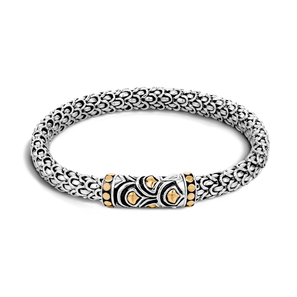 John Hardy Legends Naga 6MM Station Bracelet in Silver and 18K Gold, Small EAHygs3J