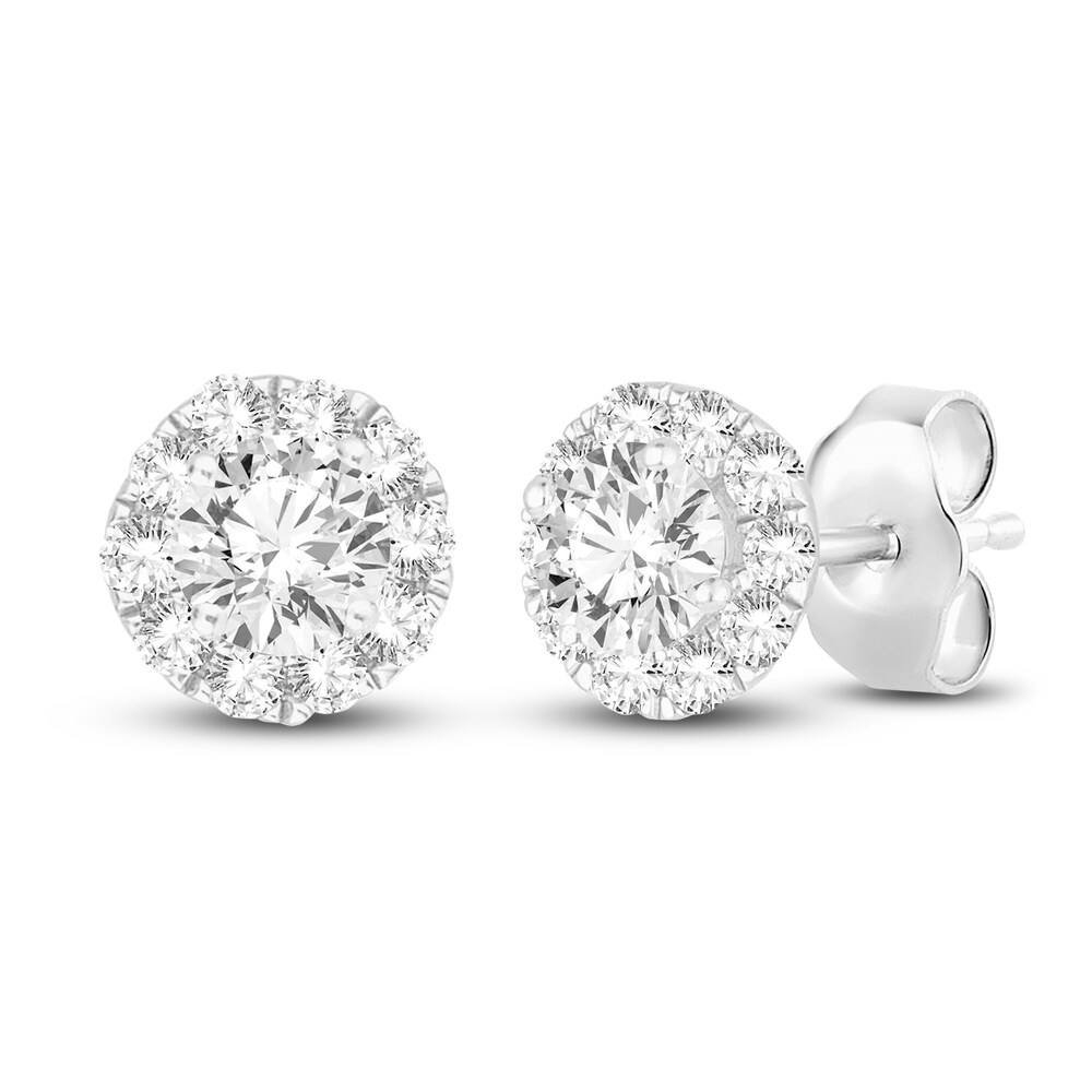 Diamond Stud Earrings 1/4 ct tw Round 14K White Gold EEhuT19q