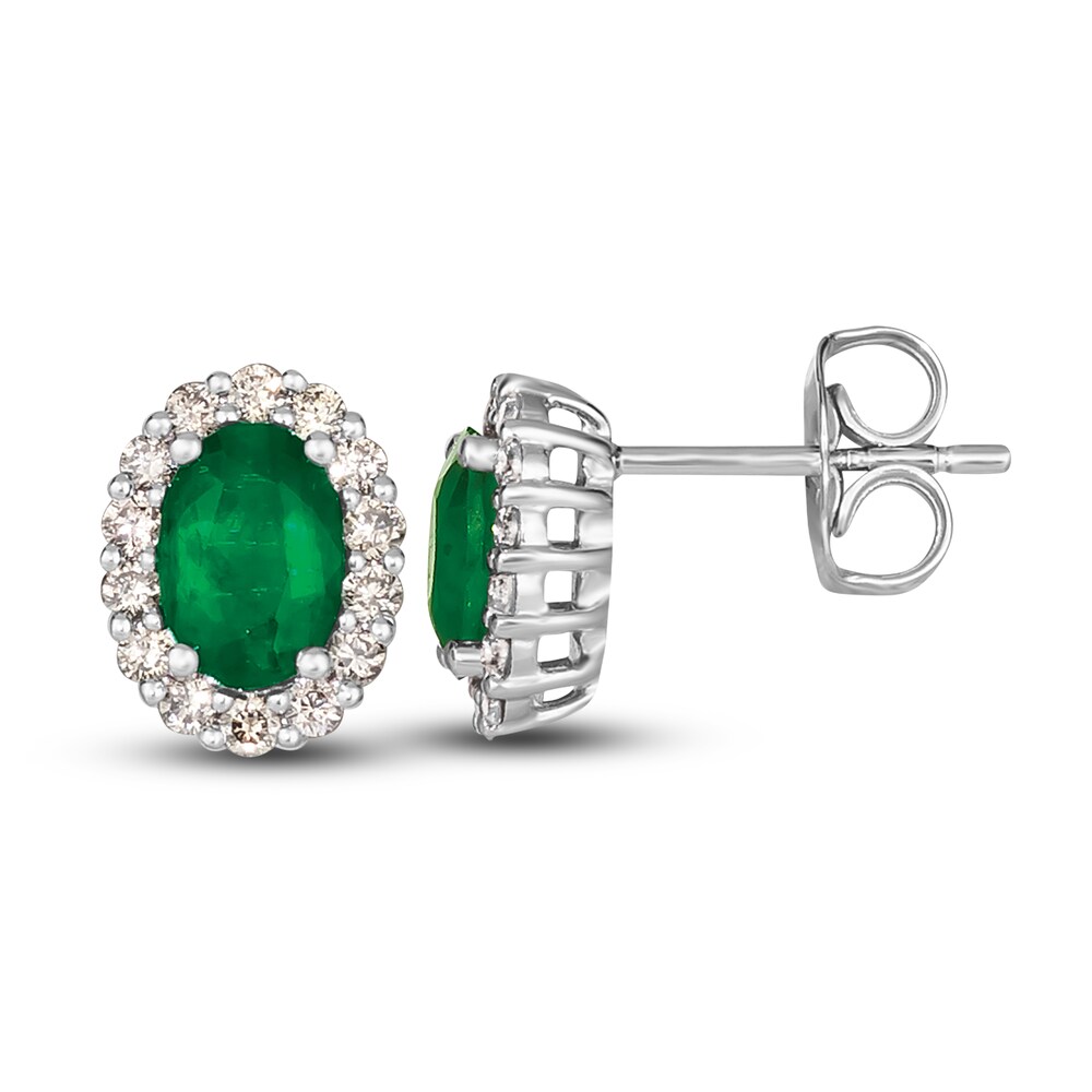 Le Vian Natural Emerald Stud Earrings 1/4 ct tw Diamonds 14K Vanilla Gold EMi0bx0W