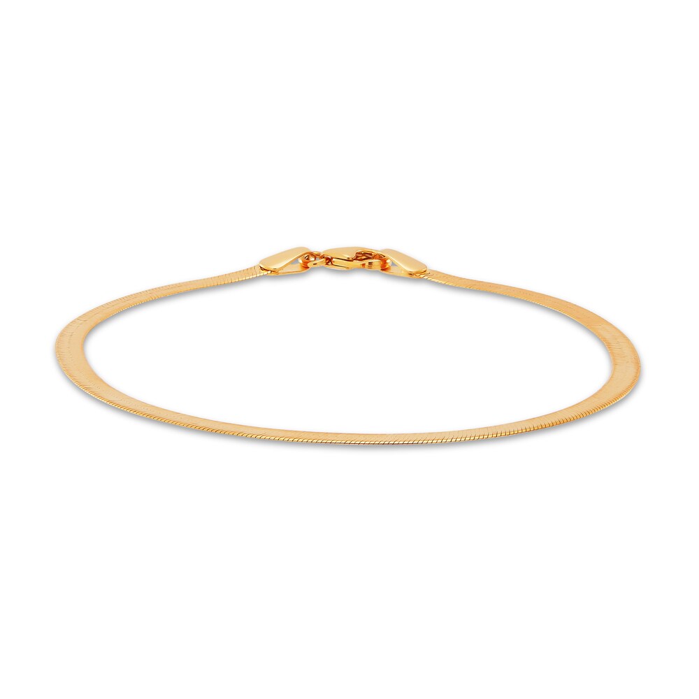 Italia D'Oro Herringbone Bracelet 14K Yellow Gold EN5rJUfu