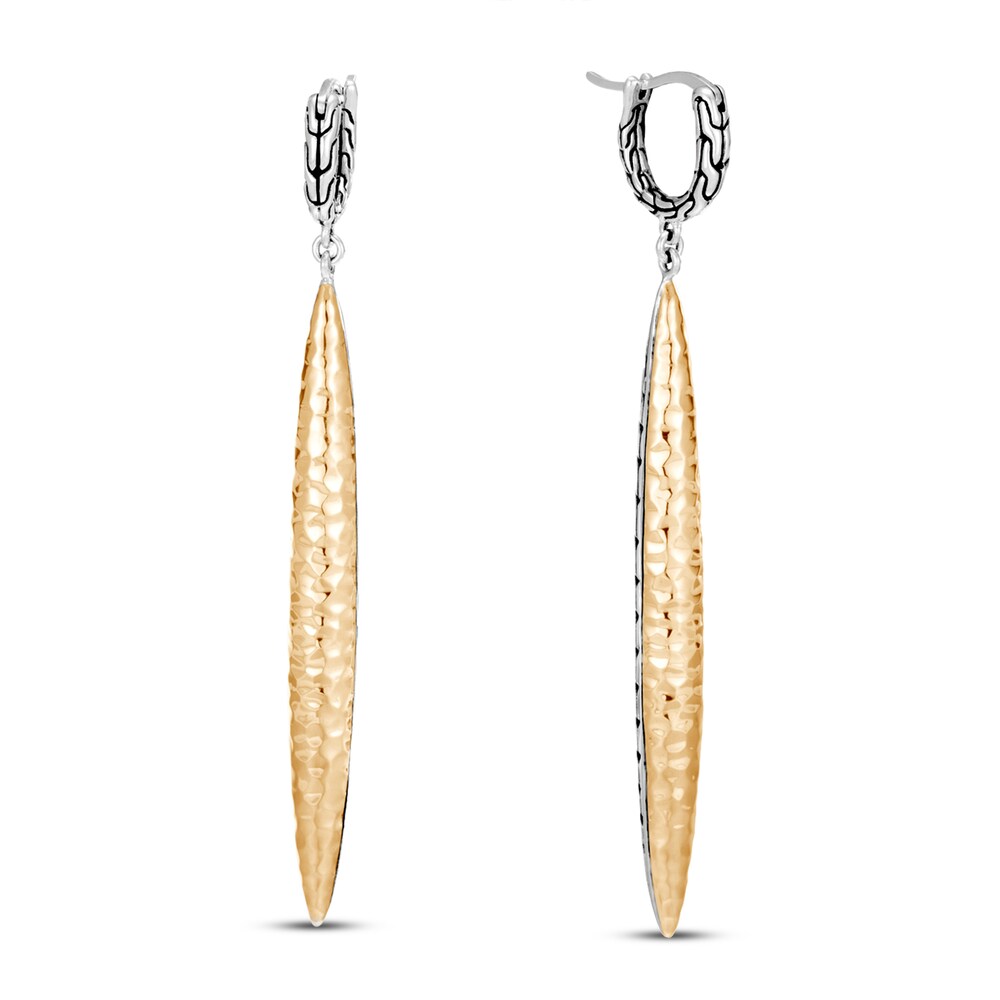 John Hardy Classic Chain Spear Drop Earrings Sterling Silver/18K Yellow Gold ENubrYkm