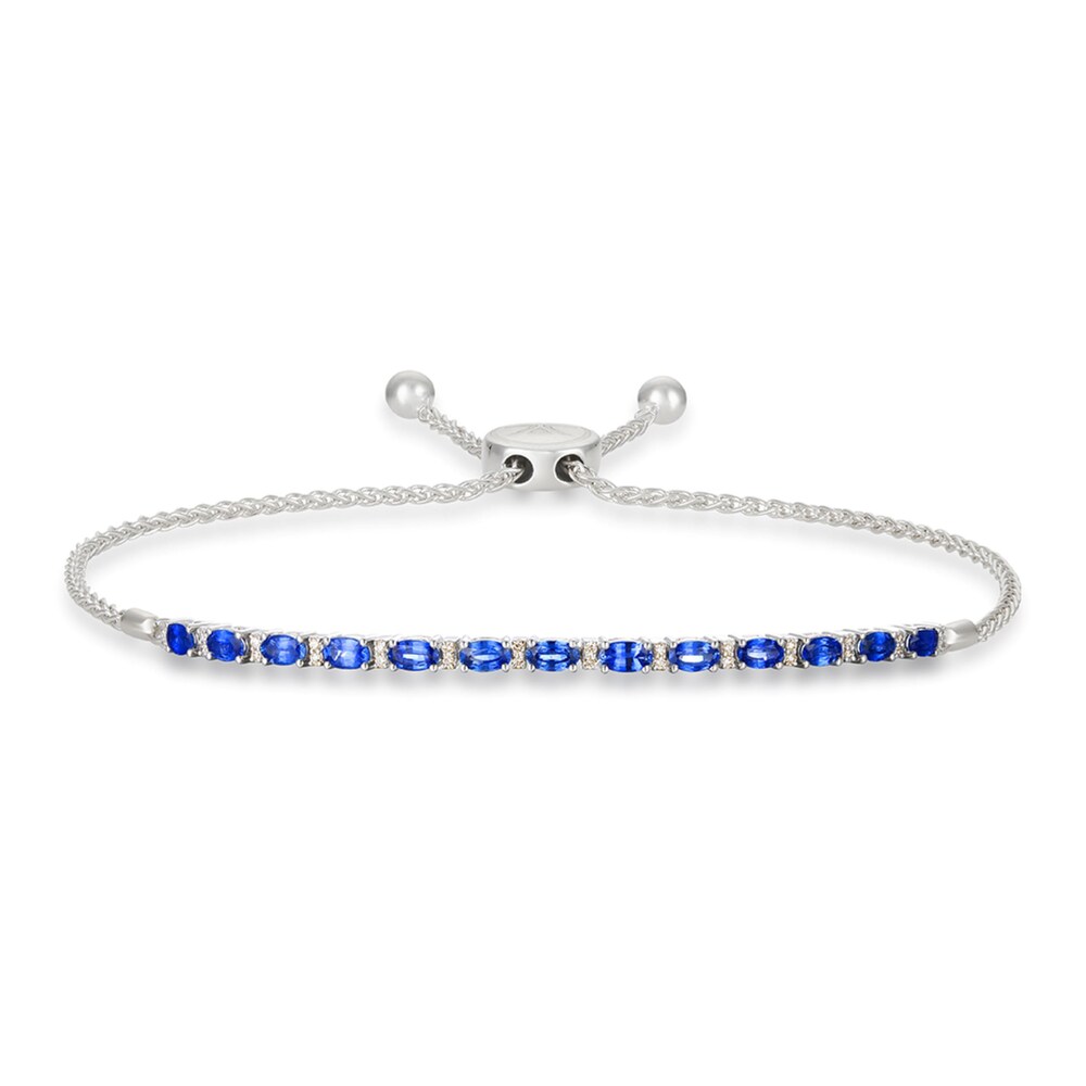 Le Vian Natural Blue Sapphire Bolo Bracelet 1/5 ct tw Diamonds 14K Vanilla Gold EOzRuDji