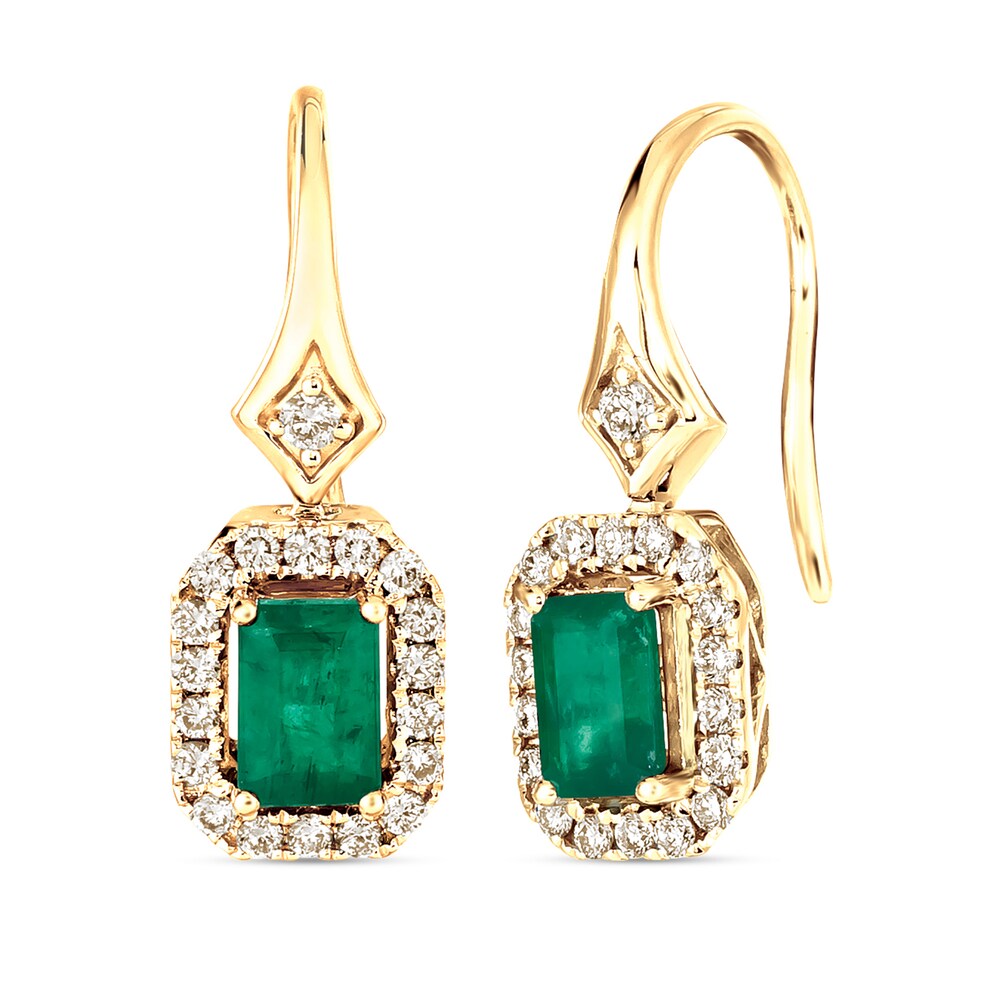 Le Vian Natural Emerald Earrings 1/3 ct tw Diamonds 14K Honey Gold EVcDp1J6