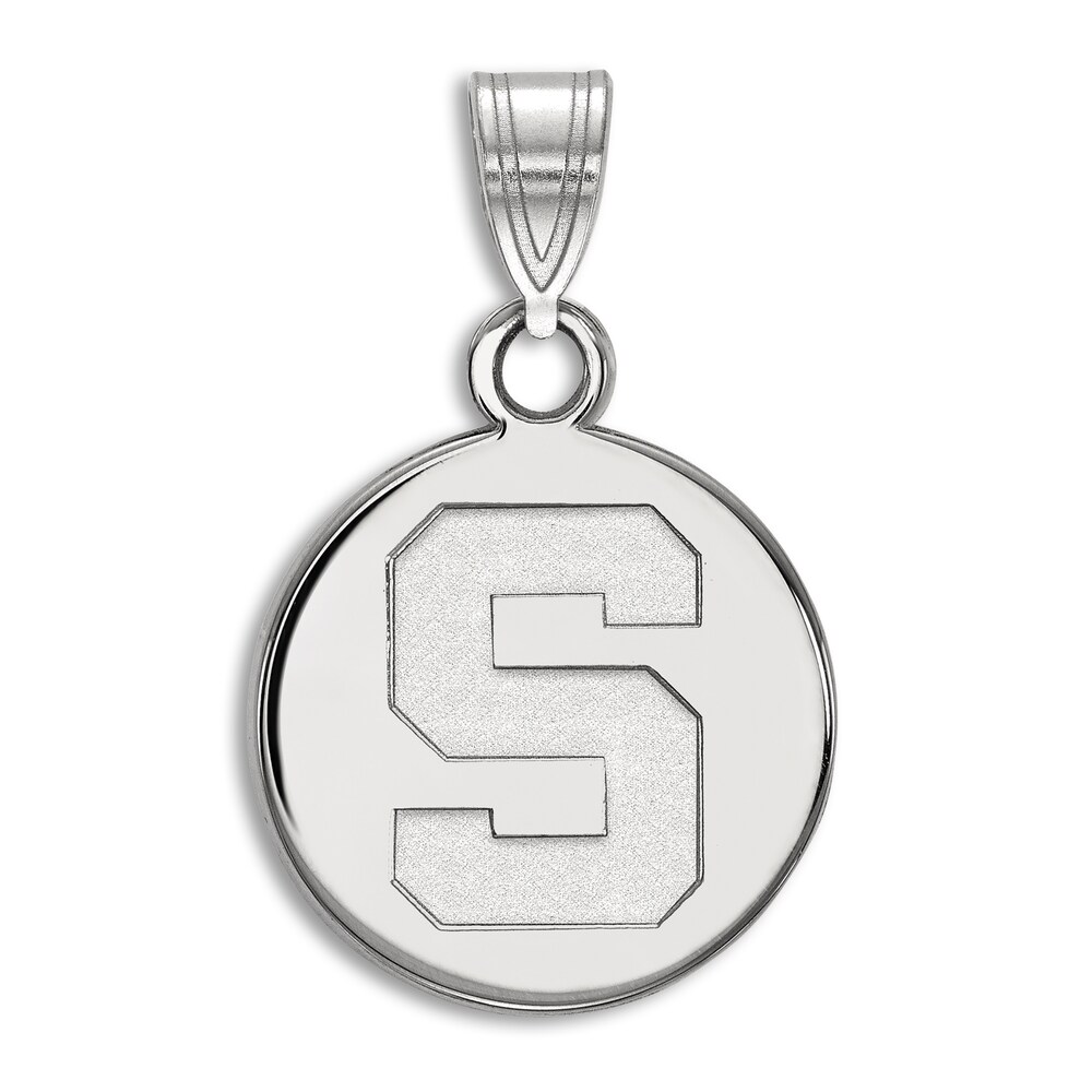 Michigan State University Small Disc Necklace Charm Sterling Silver EWPVrMla [EWPVrMla]