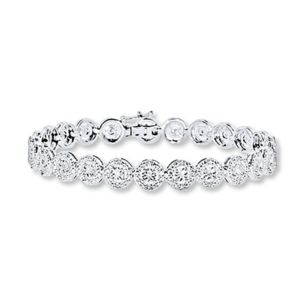 Diamond Bracelet 1/2 ct tw Round-cut Sterling Silver EcqAowZT