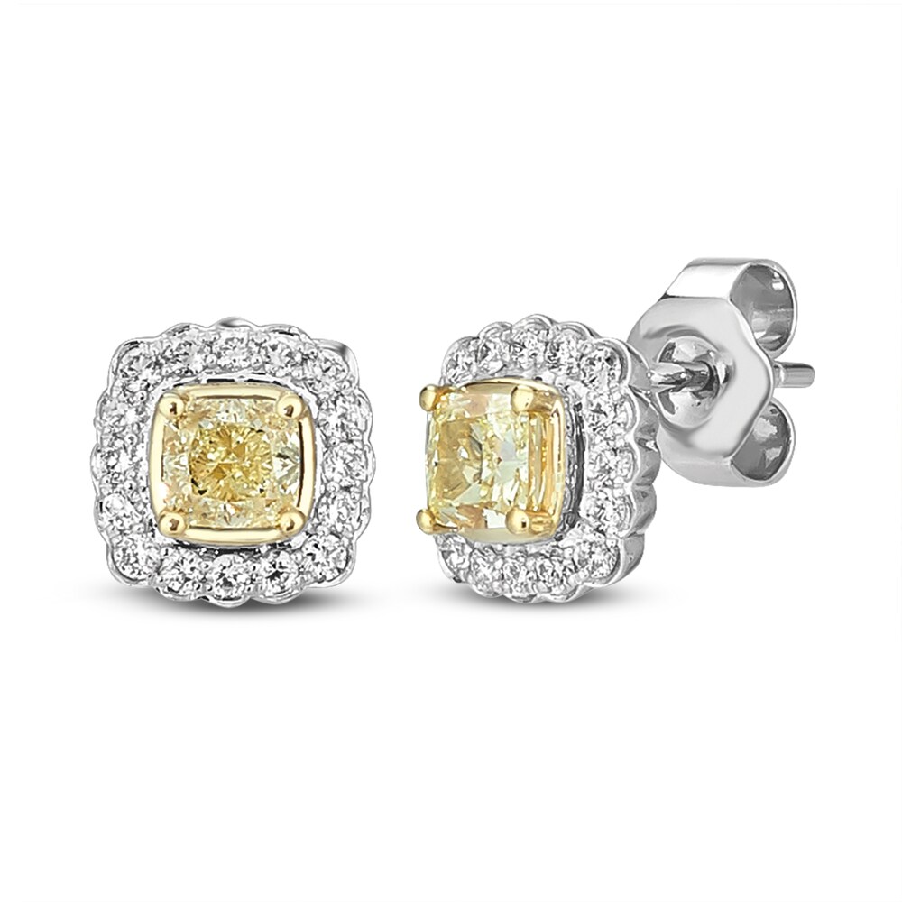 Le Vian Sunny Yellow Diamond Earrings 5/8 ct tw 14K Two-Tone Gold F9TlVnST