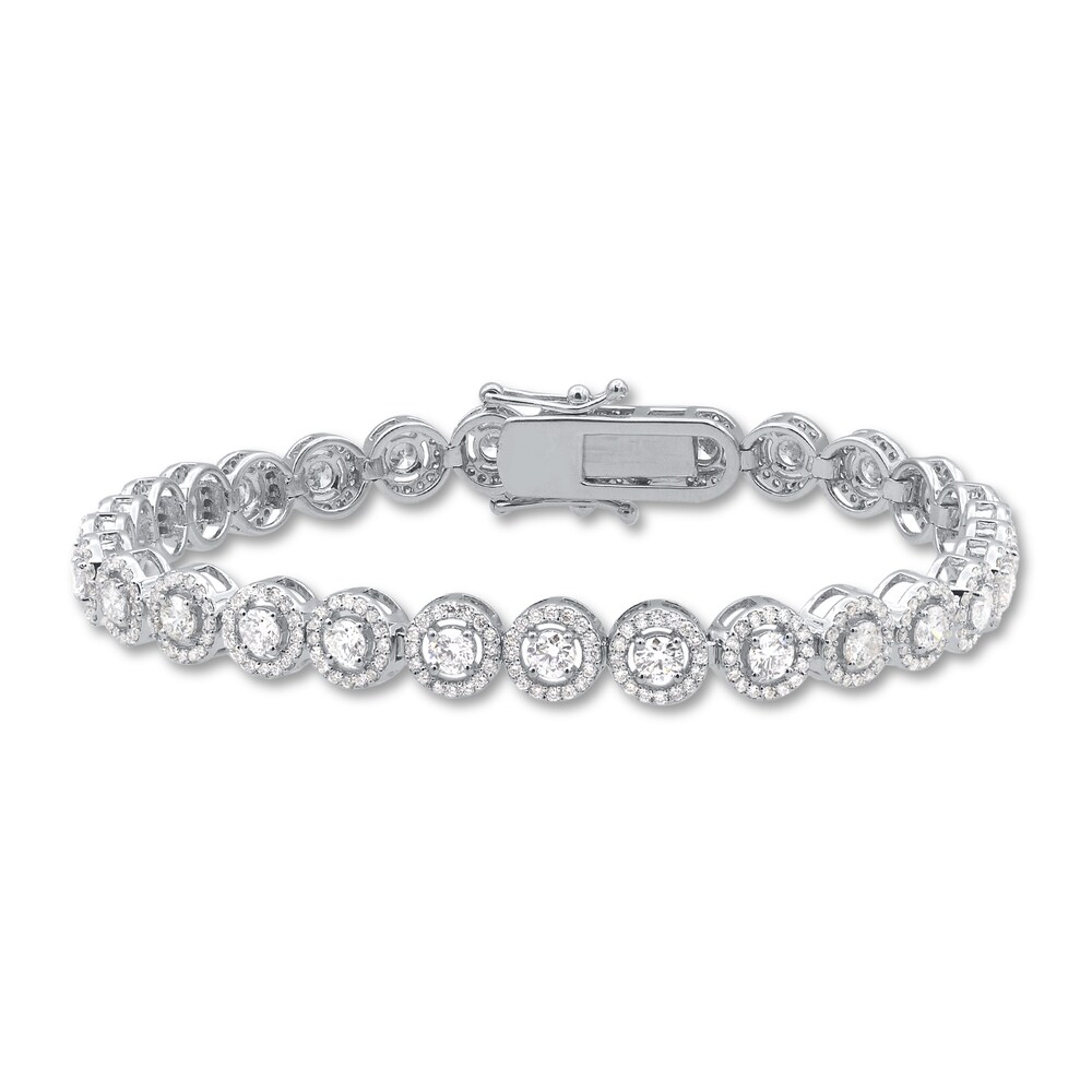 Diamond Tennis Bracelet 4 ct tw Round 14K White Gold FBgOAspy