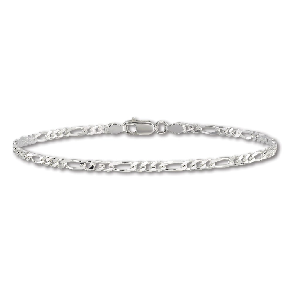 Figaro Chain Bracelet Sterling Silver FEp2d7Uo