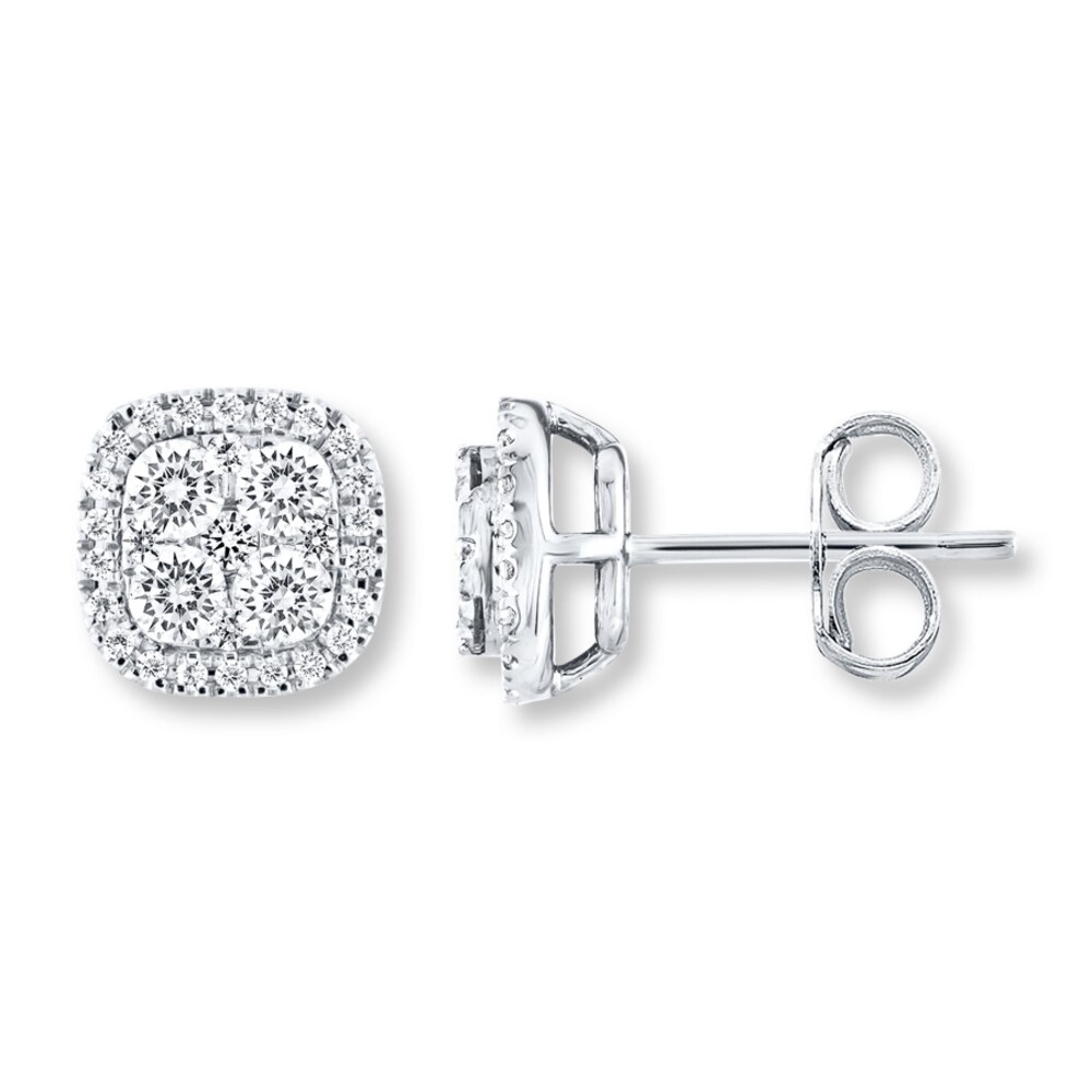 Diamond Earrings 1 carat tw Round-cut 14K White Gold FfQFjtWj