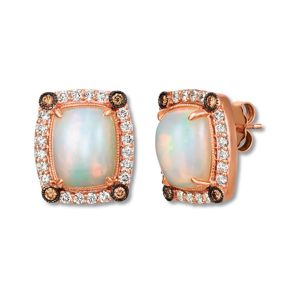 Le Vian Opal Earrings 3/4 ct tw Diamonds 14K Strawberry Gold FoFwipcV