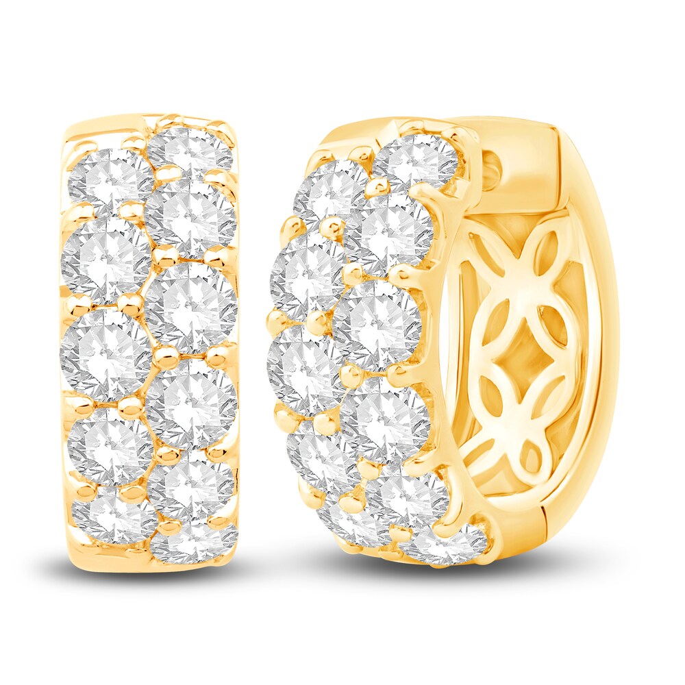 Diamond Huggie Earrings 2 ct tw Round 14K Yellow Gold GvDYfvrr