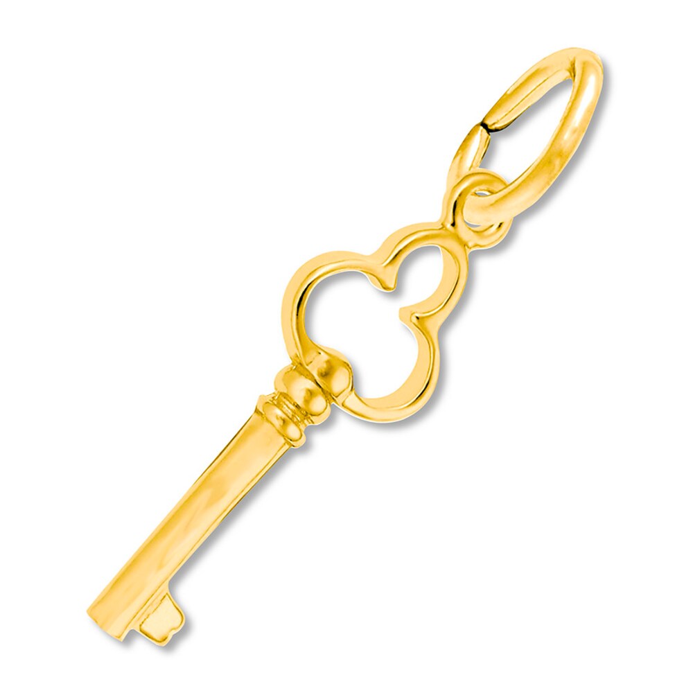 Key Charm 14K Yellow Gold H2HuSZI0