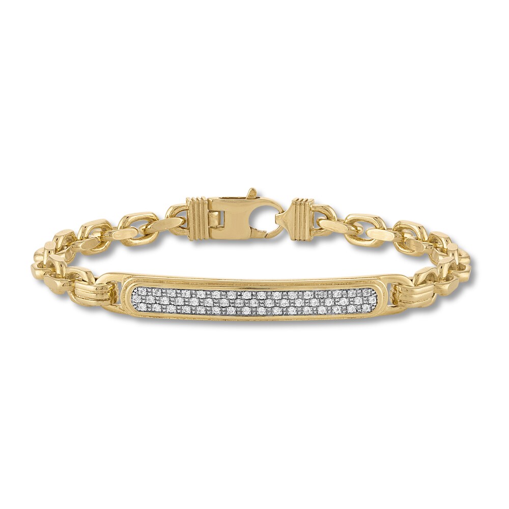 1933 by Esquire Diamond Bracelet 1/4 ct tw Round 14K Yellow Gold/Sterling Silver HdpKdJNe
