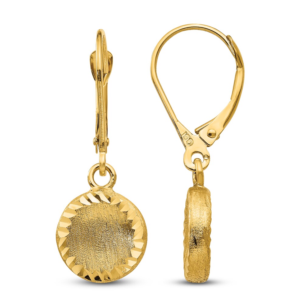 Diamond-Cut Dangle Earrings 14K Yellow Gold Hk7dSGPN