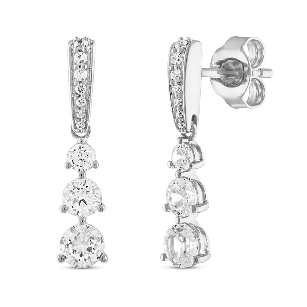 Hearts Desire Diamond Earrings 1 ct tw Round 18K White Gold HpJTFErj