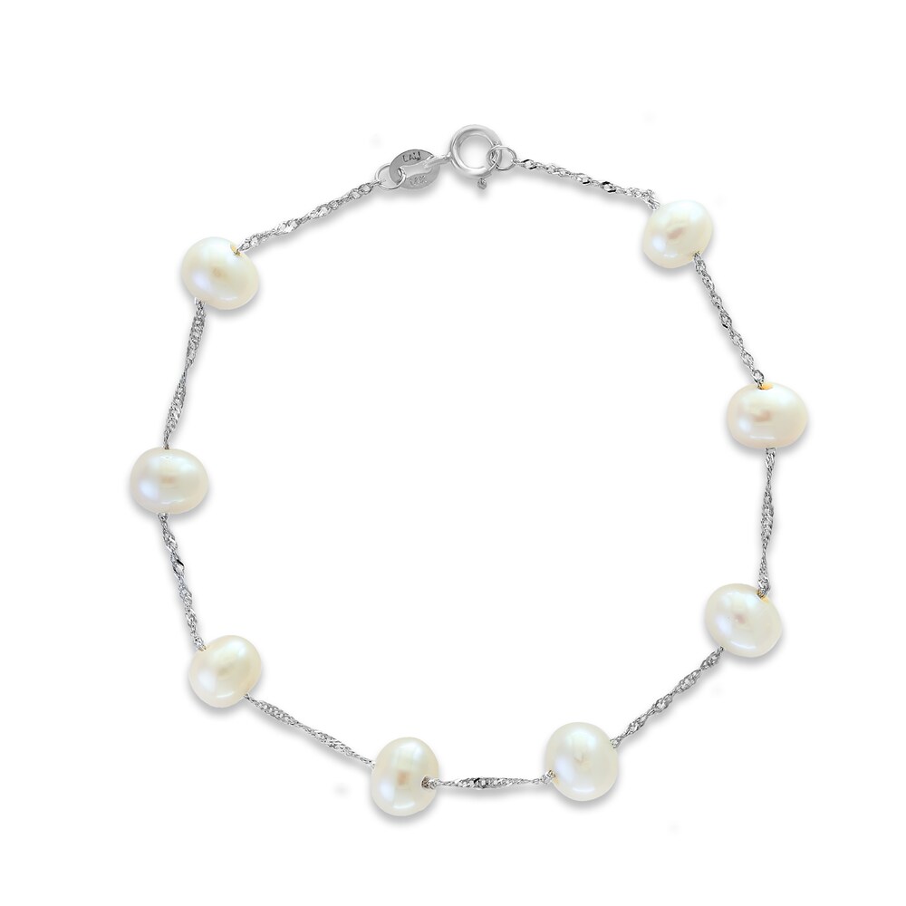 LALI Jewels Cultured Freshwater Pearl Bracelet 14K White Gold HrYCXSyk