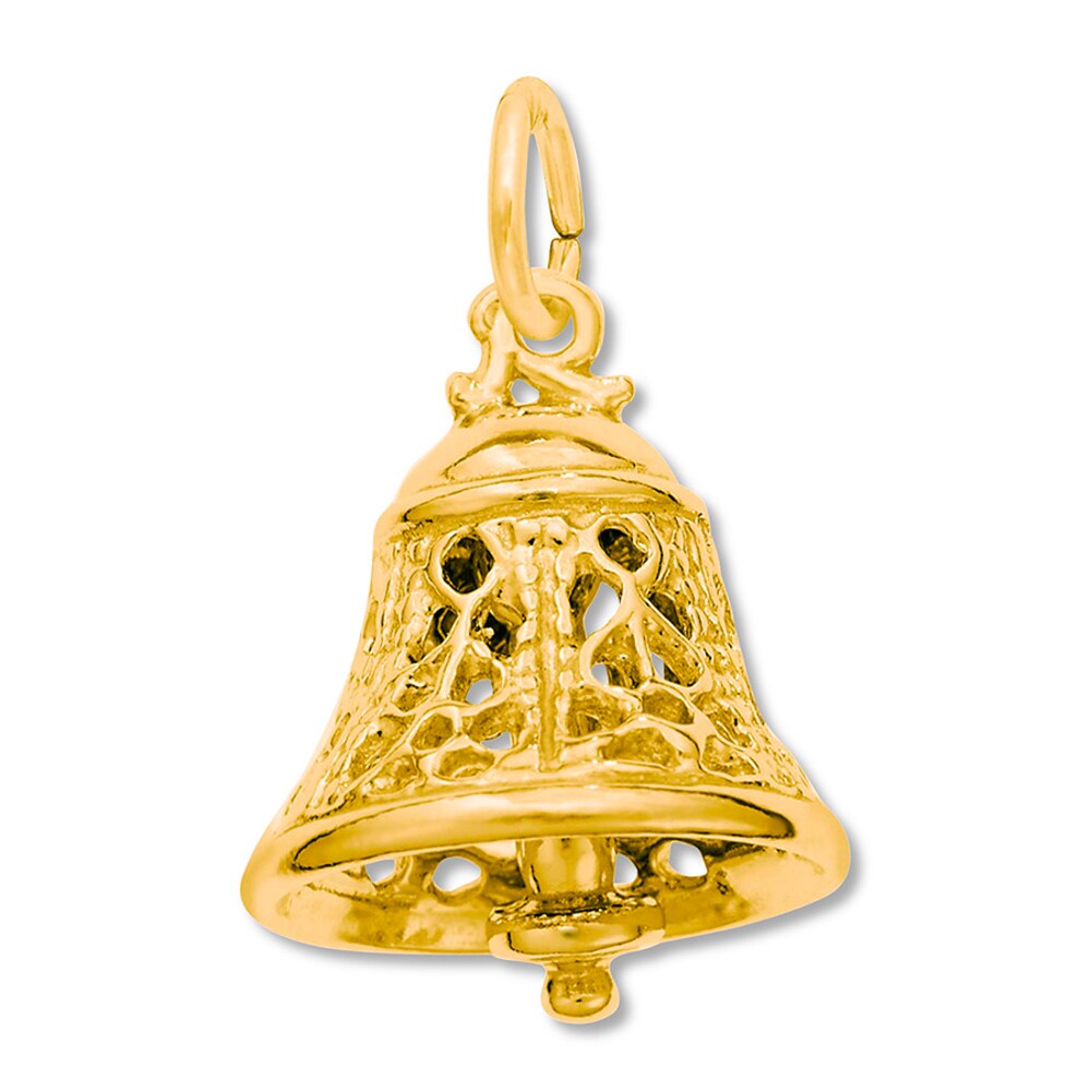 Bell Charm 14K Yellow Gold HvCdhYPY