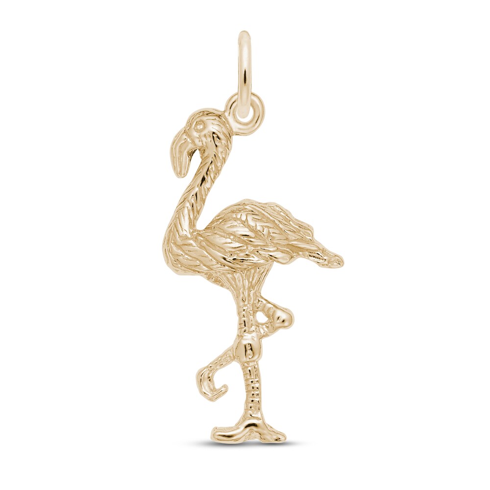 Flamingo Charm 14K Yellow Gold HxIfX63I