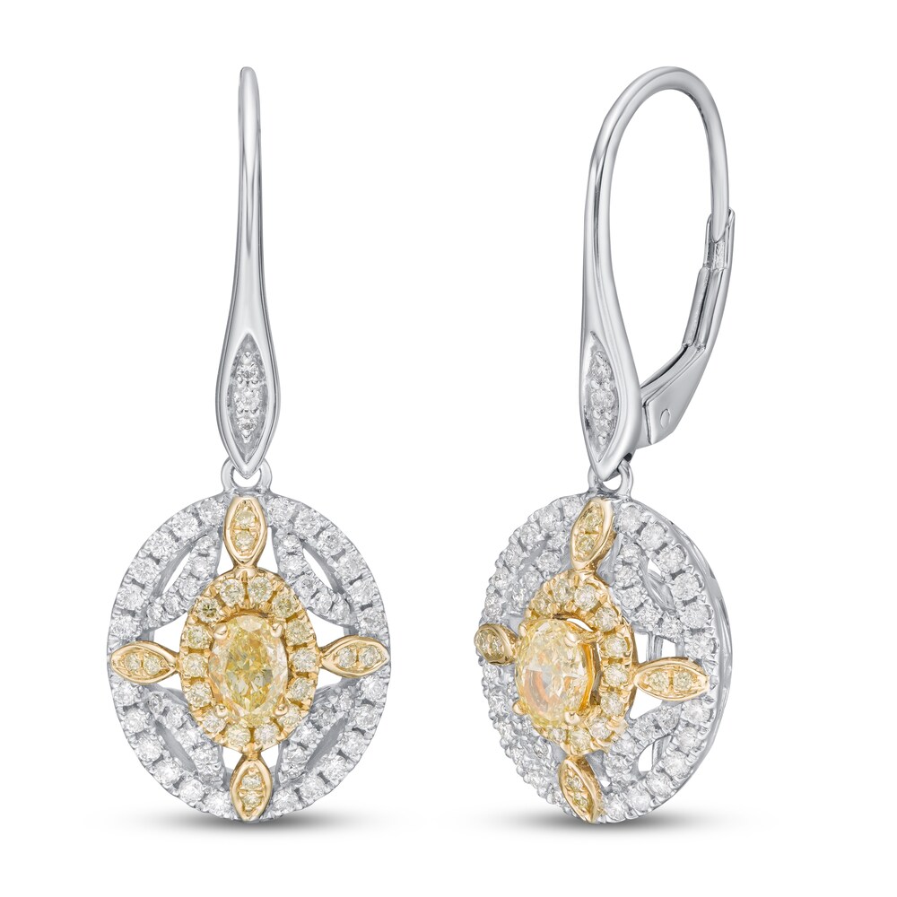 Diamond Earrings 7/8 ct tw Round 14K Two-Tone Gold IEROlIrv