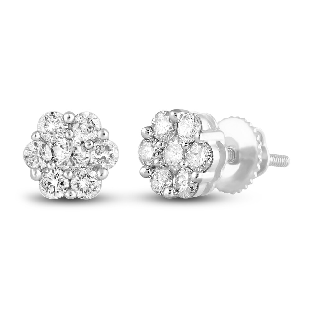 Diamond Earrings 1/4 ct tw Round 14K White Gold IKxwxHOv