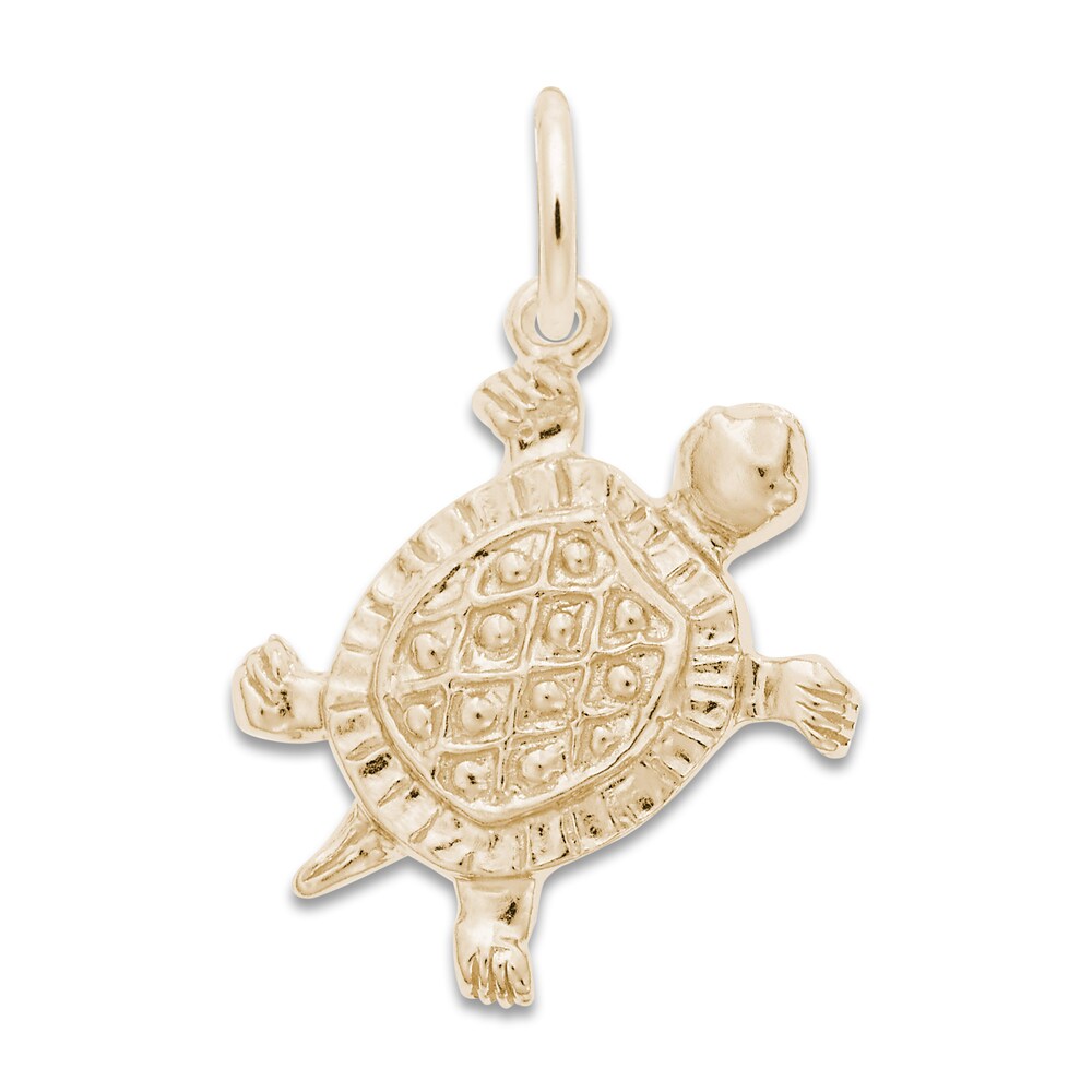 Turtle Charm 14K Yellow Gold IQPxyF6P