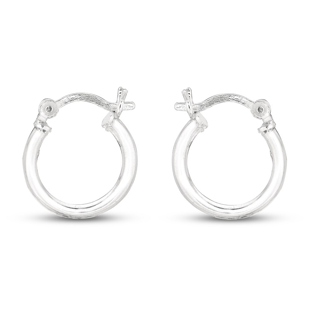 Hoop Earrings Sterling Silver 10mm IXyKq4Ho