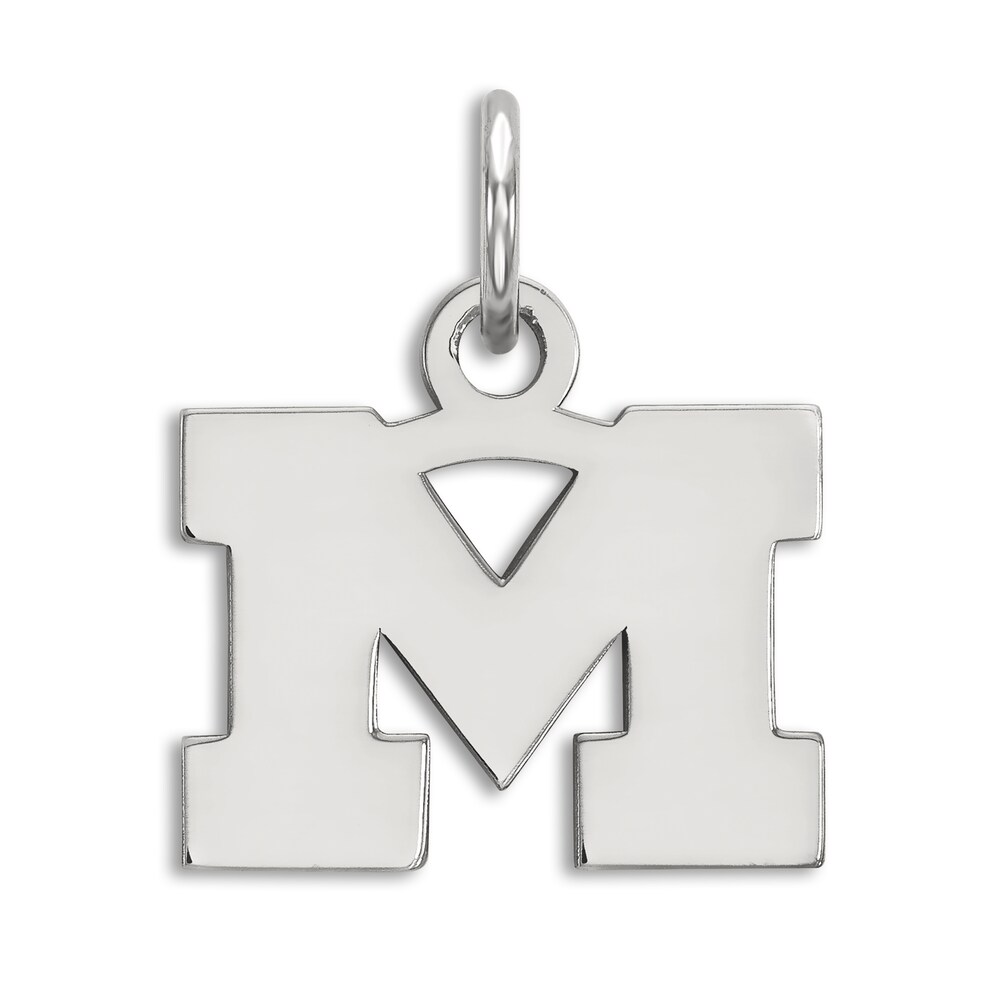 University of Michigan Small Necklace Charm Sterling Silver If7LBVBc