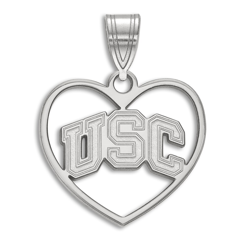 University of Soutn California Heart Necklace Charm Sterling Silver IgqGOHYl
