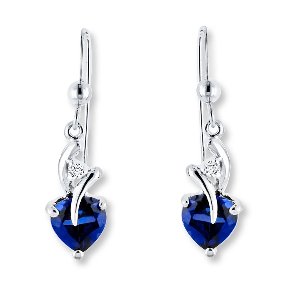 Lab-Created Sapphire Sterling Silver Earrings J4yn252V