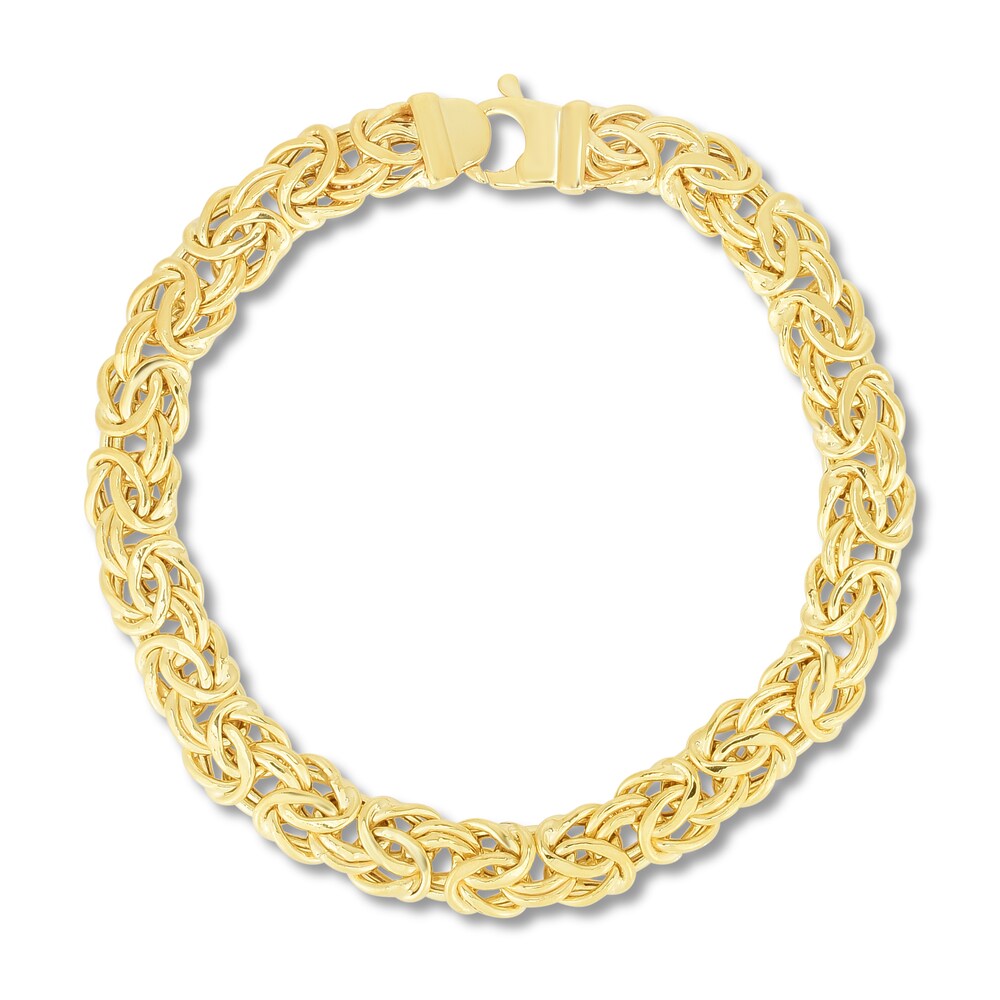 Byzantine Chain Bracelet 14K Yellow Gold 7.25" J7lX7pl4