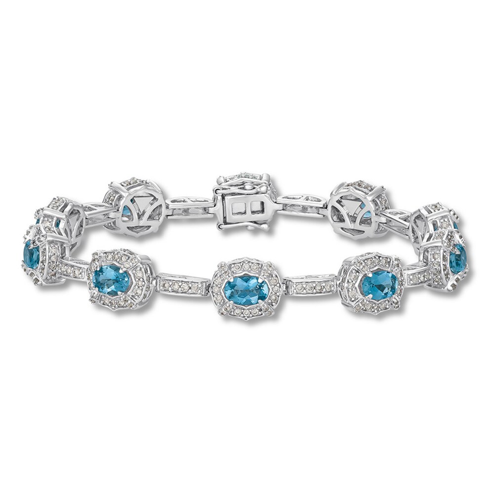Le Vian Aquamarine Bracelet 2-1/6 ct tw Diamonds 14K Gold JIQ15l5E