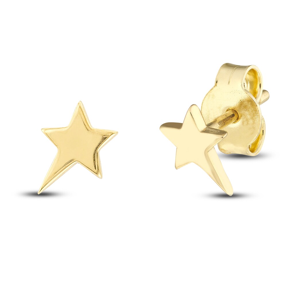 Star Stud Earrings 14K Yellow Gold JPaxE5xD