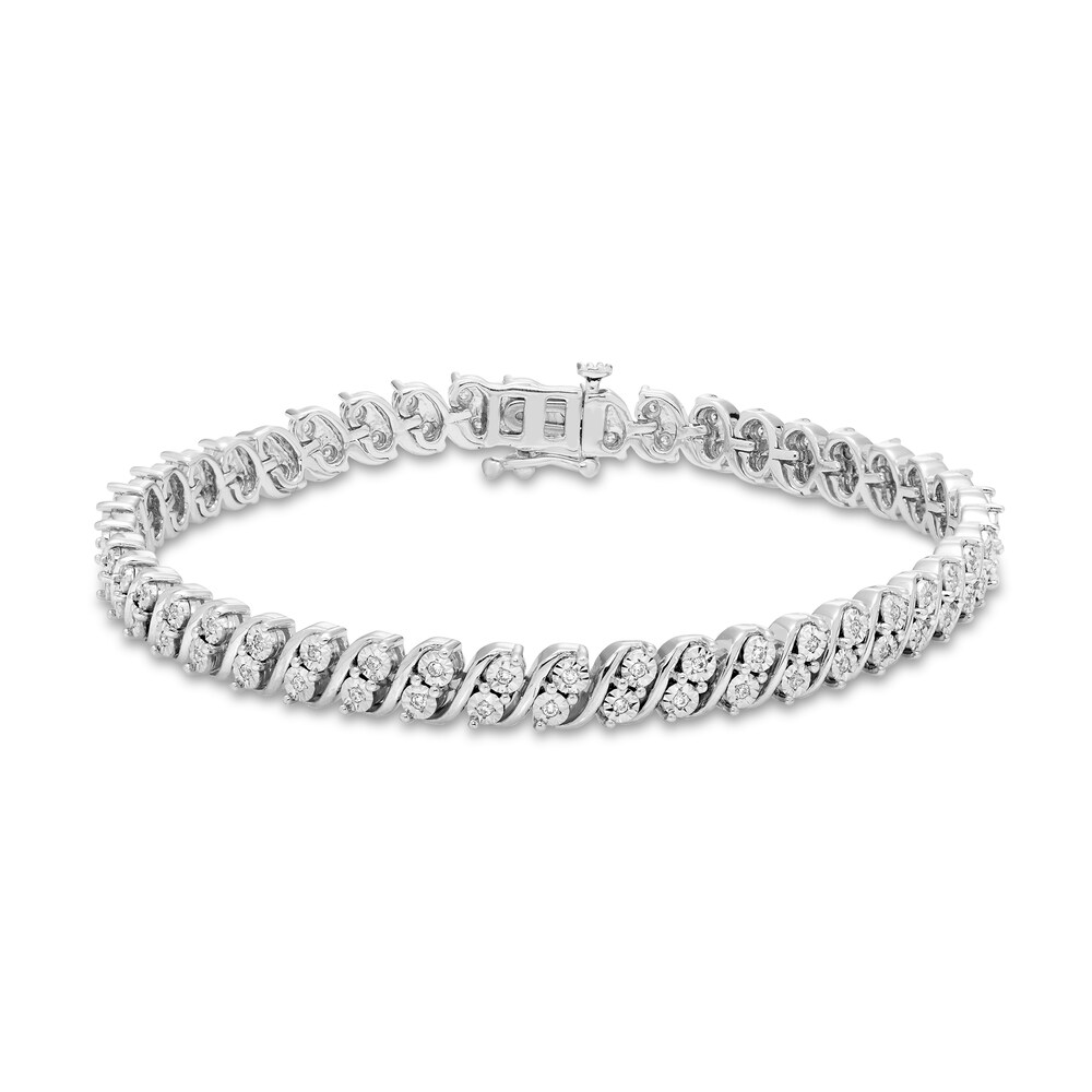Diamond Bracelet 1/2 ct tw Round Sterling Silver JaTQgc28