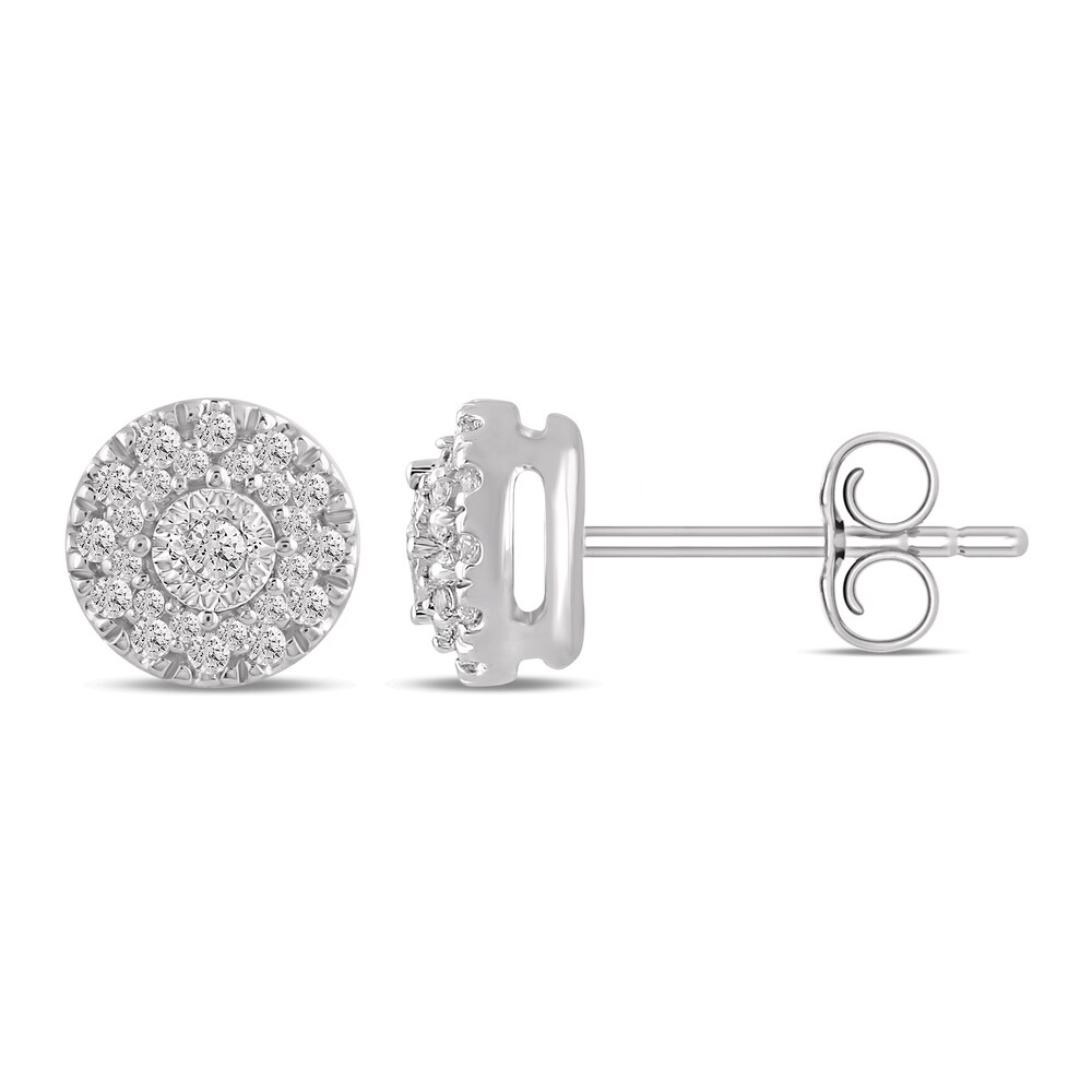 Diamond Stud Earrings 1/4 ct tw Round 10K White Gold JeKZO8bx