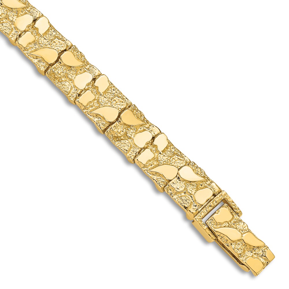 Textured Nugget Bracelet 14K Yellow Gold 7" JoakUWfr