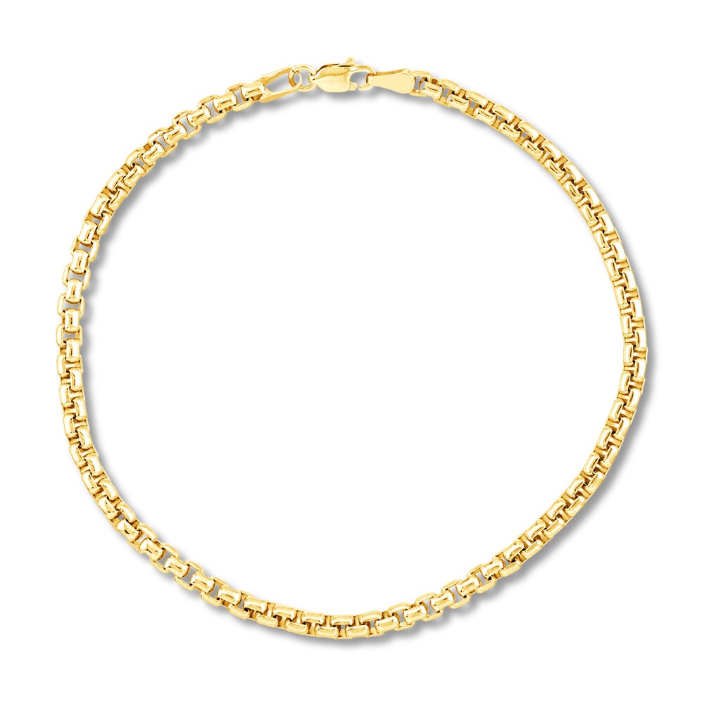 Box Chain Bracelet 14K Yellow Gold 8.5" Jq9H3c9u