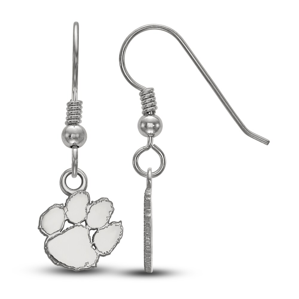 Clemson University Dangle Earrings Sterling Silver JxOPE5Ru