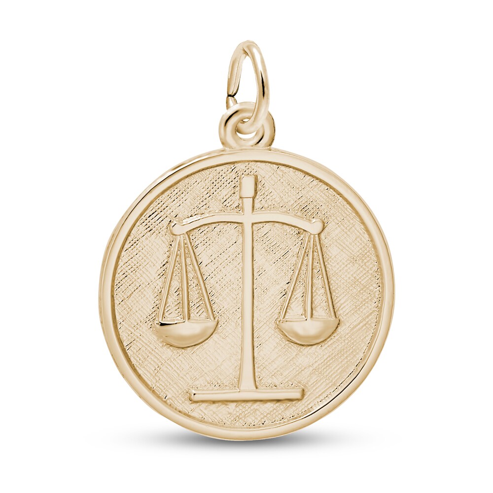 Scales of Justice Charm 14K Yellow Gold KVzseNqP [KVzseNqP]