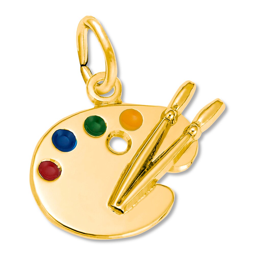 Artist Palette Charm 14K Yellow Gold Kfx5ETdx