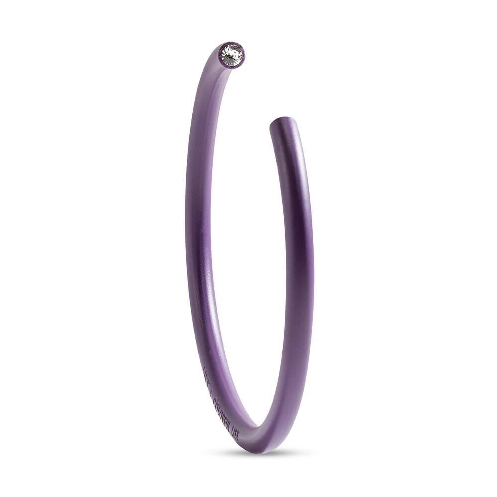 Stella Valle Color Bangle Bracelet Purple Ceramic Over Brass KszKgSad
