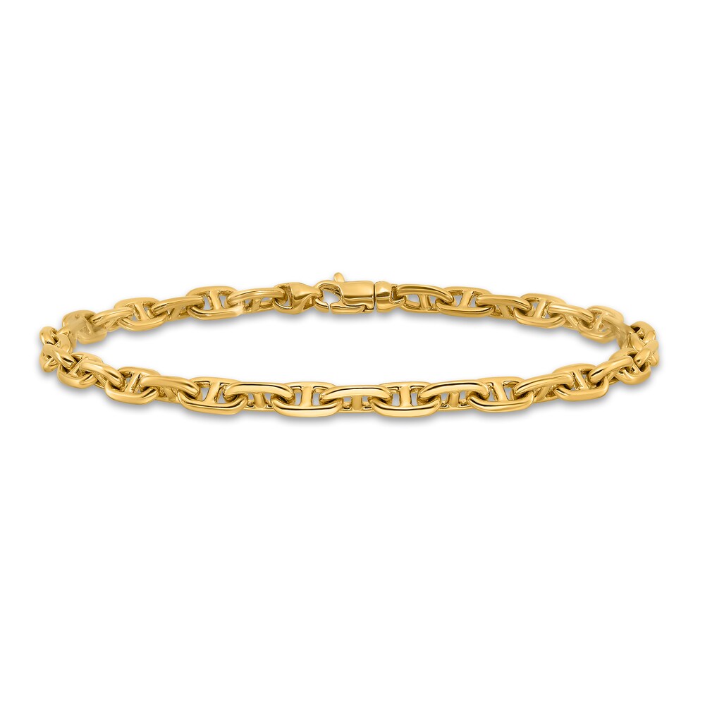 Men's Anchor Link Bracelet 14K Yellow Gold 5.1mm 8.5" Kv3FHmpW