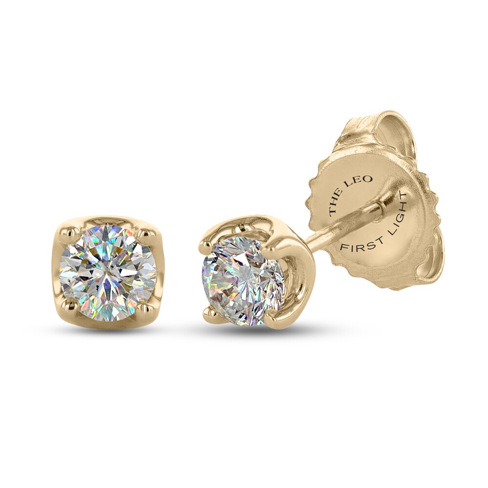 THE LEO First Light Diamond Solitaire Earrings 3/4 ct tw 14K Yellow Gold (I1/I) KyRfq5Mj