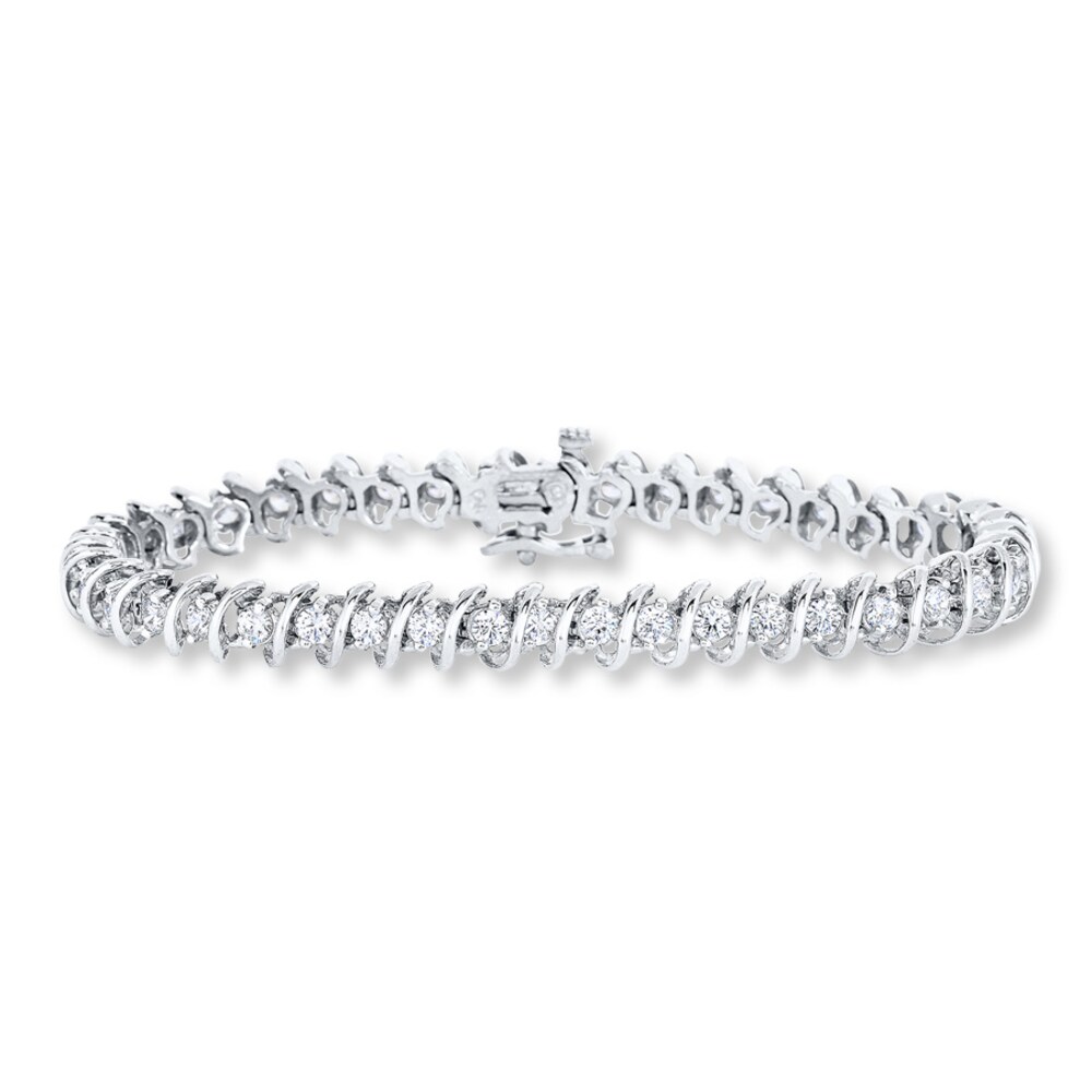 Diamond Tennis Bracelet 5 ct tw Round-cut 14K White Gold L1zPPMst